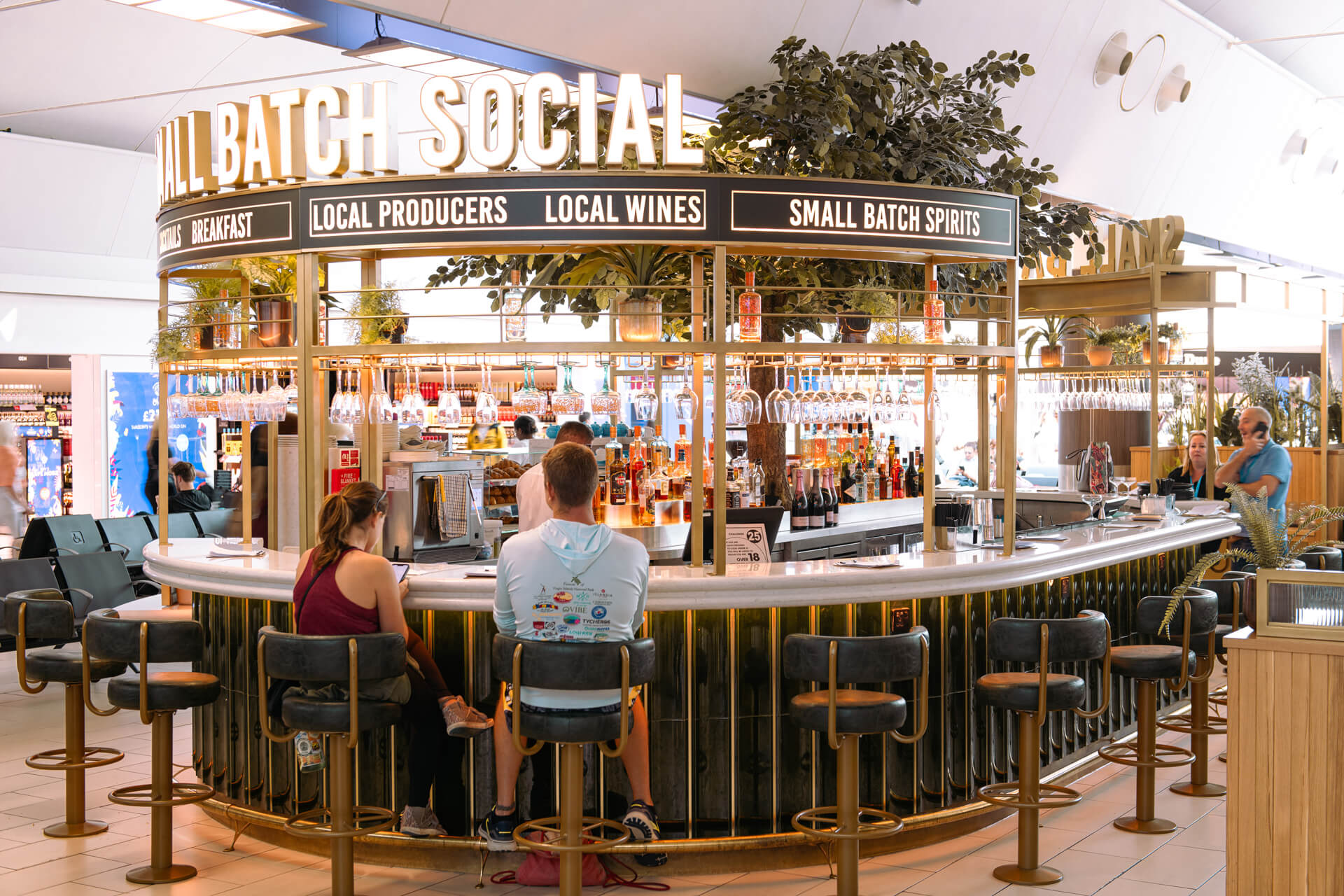 The Small Batch Social bar at Gatwick South